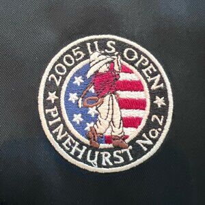 TOMMY BAHAMA ▪︎2005 PINEHURST US OPEN▪︎SZ‎ Large▪︎Black SILK▪︎EMBROIDERED PATCH